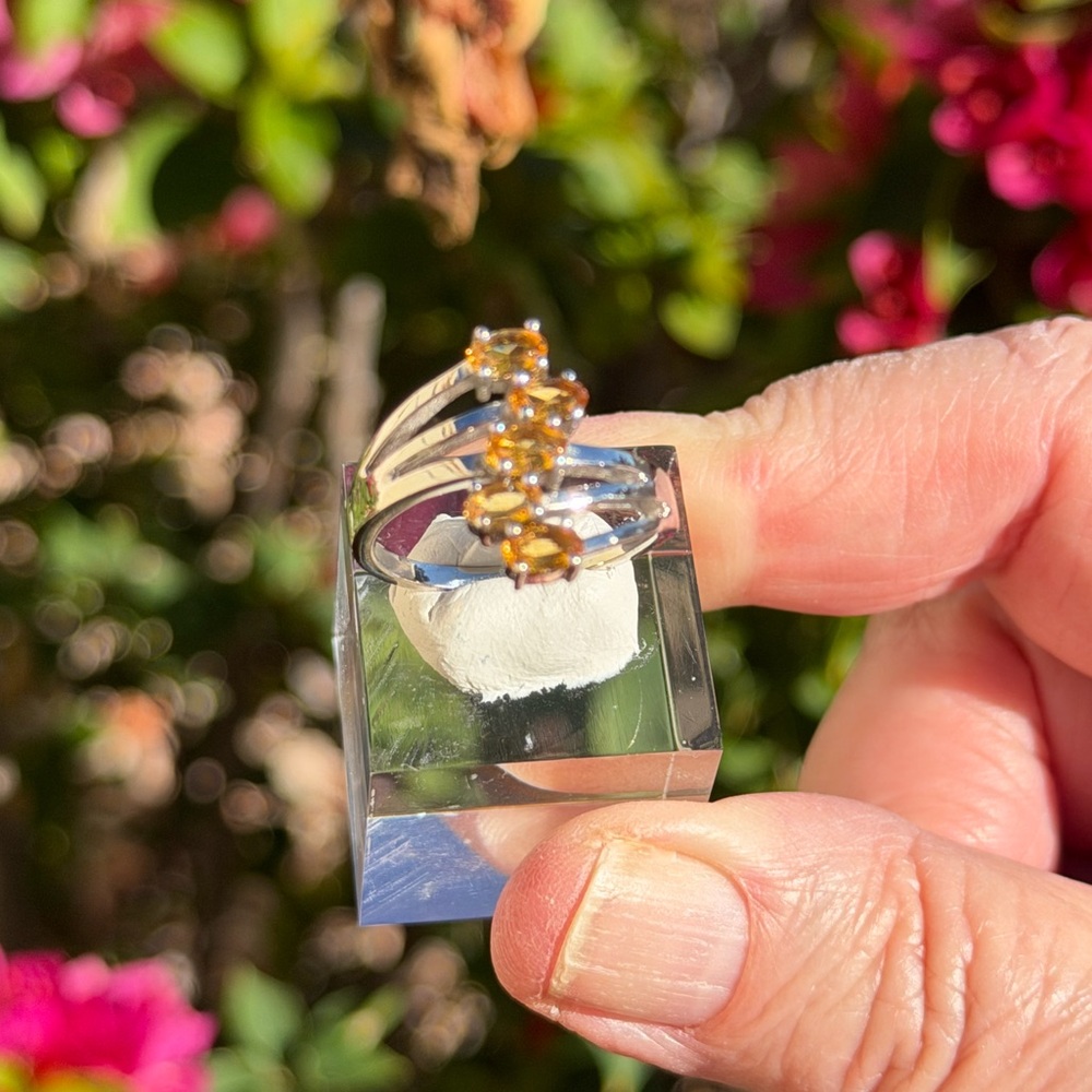 Sterling Silver Citrine Ring - Picture 3 of 5
